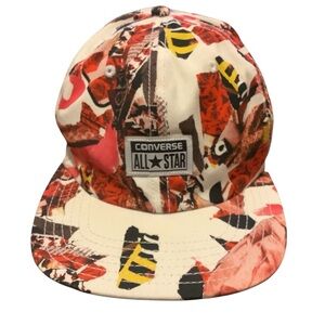 Converse All Star Graphic Strapback Hat Streetwear Skate Cap Red/ White One Size